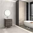 24 in. Single Vanity in Gray Oak finish with Solid Surface Resin White Sink