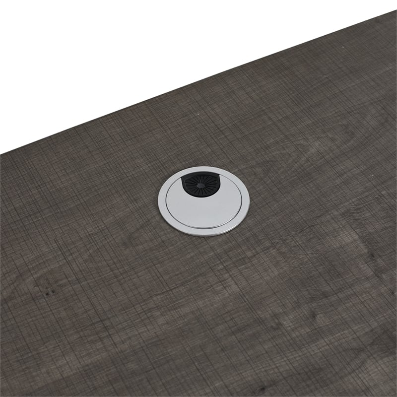 24 in. Single Vanity in Gray Oak finish with Solid Surface Resin White Sink
