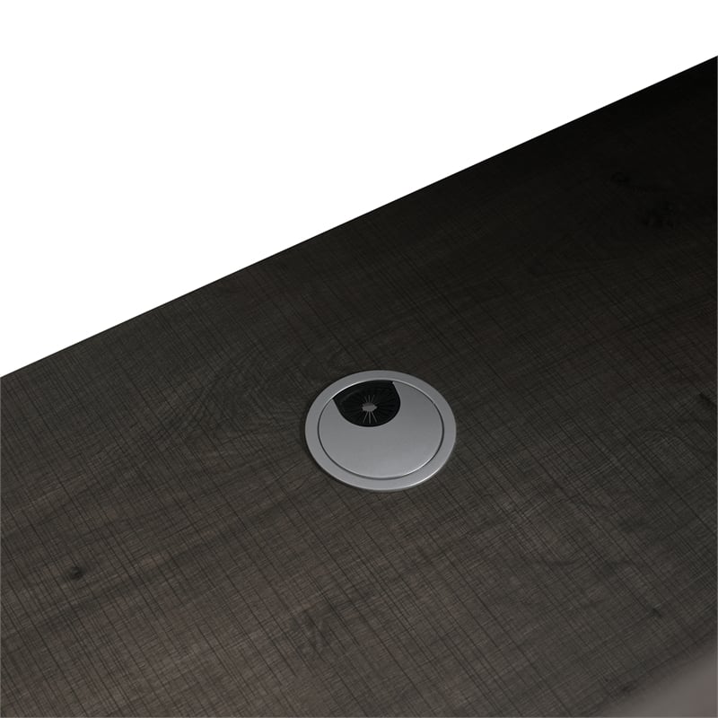 30 in. Single Vanity in Gray Oak finish with Solid Surface Resin White Sink