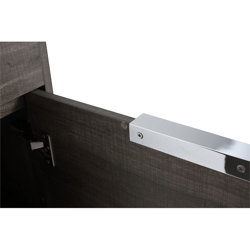 30 in. Single Vanity in Gray Oak finish with Solid Surface Resin White Sink