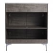 30 in. Single Vanity in Gray Oak finish with Solid Surface Resin White Sink