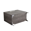 36 in. Single Vanity in Gray Oak finish with Solid Surface Resin White Sink