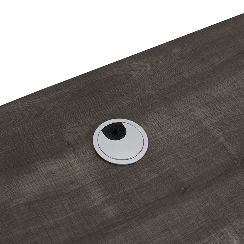36 in. Single Vanity in Gray Oak finish with Solid Surface Resin White Sink