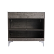 36 in. Single Vanity in Gray Oak finish with Solid Surface Resin White Sink