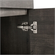 36 in. Single Vanity in Gray Oak finish with Solid Surface Resin White Sink