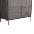 36 in. Single Vanity in Gray Oak finish with Solid Surface Resin White Sink