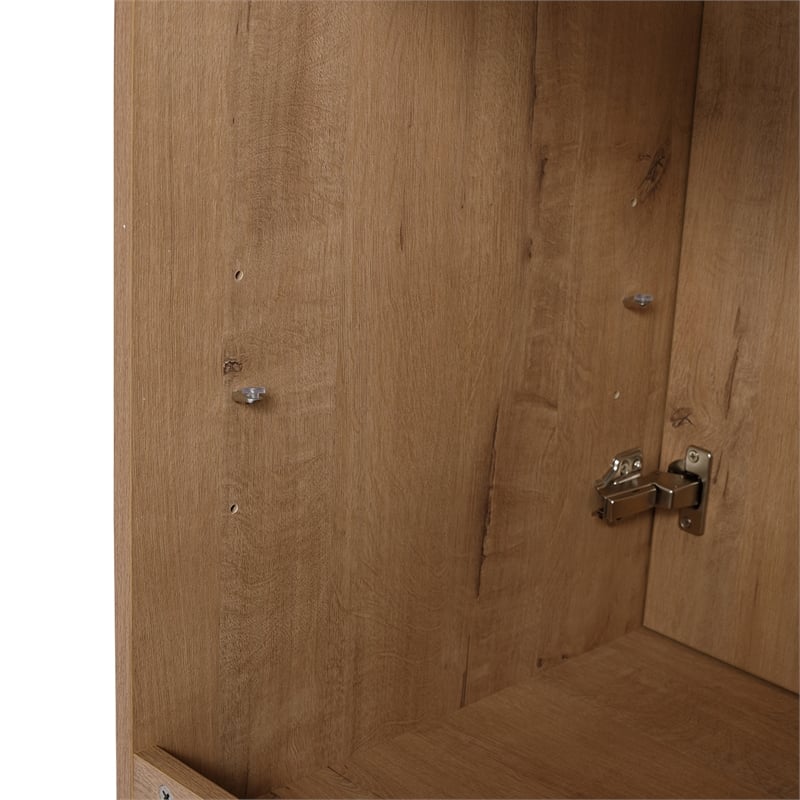 24 in. Single Vanity in Natural finish with Solid Surface Resin White Sink