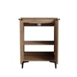 24 in. Single Vanity in Natural finish with Solid Surface Resin White Sink