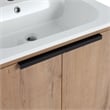 24 in. Single Vanity in Natural finish with Solid Surface Resin White Sink
