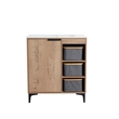 30 in. Single Vanity in Natural finish with Solid Surface Resin White Sink