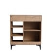 30 in. Single Vanity in Natural finish with Solid Surface Resin White Sink
