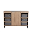 48 in. Single Vanity in Natural Finish with Solid Surface Resin White Sink