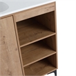 48 in. Single Vanity in Natural Finish with Solid Surface Resin White Sink