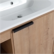 48 in. Single Vanity in Natural Finish with Solid Surface Resin White Sink