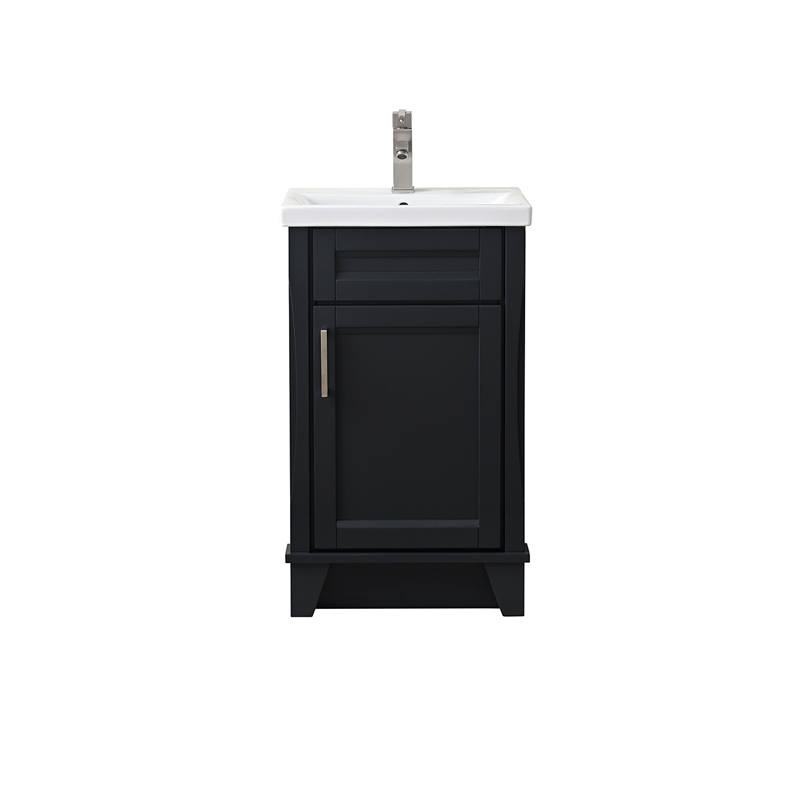 20 in. Single Sink Vanity in Dark Gray Finish with White Ceramic Sink Top
