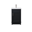 20 in. Single Sink Vanity in Dark Gray Finish with White Ceramic Sink Top