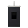 20 in. Single Sink Vanity in Dark Gray Finish with White Ceramic Sink Top
