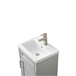 20 in. Single Sink Vanity in Light Gray Finish with White Ceramic Sink Top