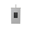 20 in. Single Sink Vanity in Light Gray Finish with White Ceramic Sink Top