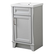 20 in. Single Sink Vanity in Light Gray Finish with White Ceramic Sink Top