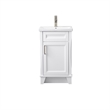 20 in. Single Sink Vanity in White Finish with White Ceramic Sink Top