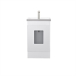 20 in. Single Sink Vanity in White Finish with White Ceramic Sink Top