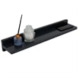23.5 in. Dark Gray Wireless Charging Shelf and Frameless Mirror Set