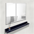 30 in. Blue Wireless Charging Shelf and Frameless Mirror Set