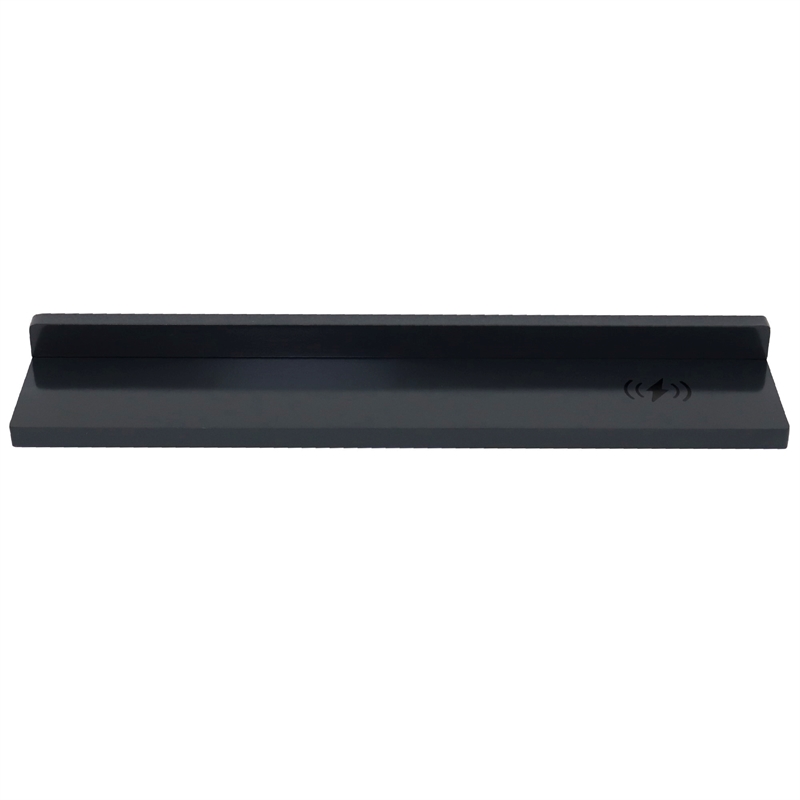 30 in. Dark Gray Wireless Charging Shelf and Frameless Mirror Set