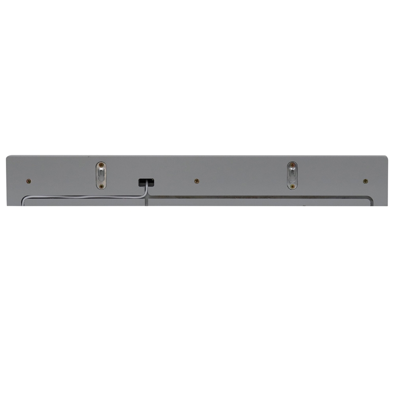 30 in. Light Gray Wireless Charging Shelf and Frameless Mirror Set