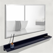 35 in. Blue Wireless Charging Shelf and Frameless Mirror Set