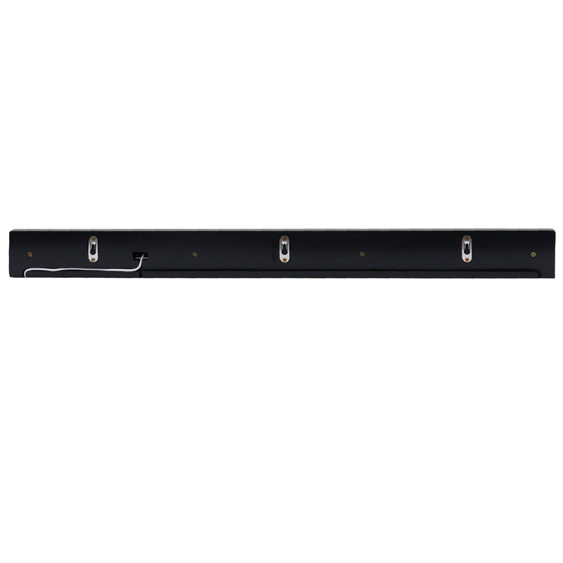 35 in. Dark Gray Wireless Charging Shelf and Frameless Mirror Set