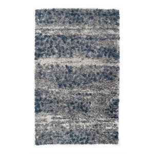 addison rugs borealis stripe shag fabric area rug in blue