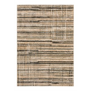 addison rugs grayson distressed stripe fabric accent rug in fog gray