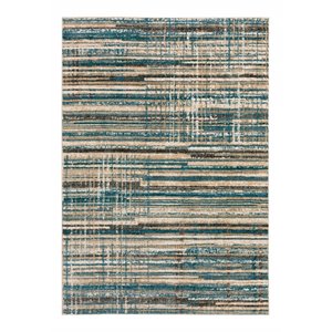 addison rugs grayson distressed stripe fabric accent rug in river blue