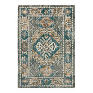 addison rugs grayson plush southwest fabric accent rug in steel gray