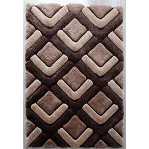 mda home mateos shag brown/cream geometric polyester area rug - 8' x 10'