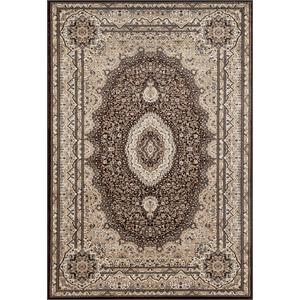 mda home tabriz brown traditional polypropylene area rug - 3'9'' x 5'9''