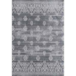 mda home angel dark gray/dark gray polypropylene area rug - 2'1