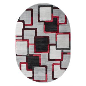 mda home orelsi gray/red/black polypropylene area rug - 5'2