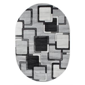 mda home orelsi gray/black/white polypropylene area rug - 5'2