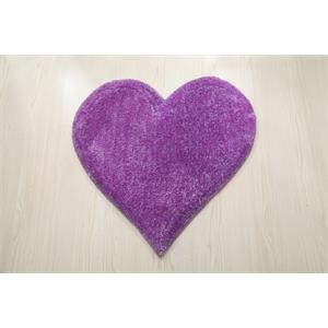 mda home hearts lilac hand woven polyester shag area rug - 24