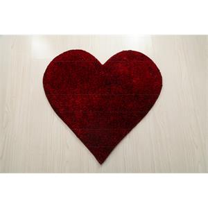 mda home hearts burgundy hand woven polyester shag area rug - 24