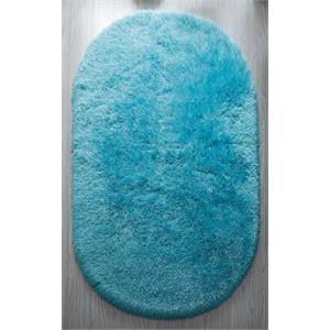 mda home manhattan turquoise blue polyester area rug - 5'2
