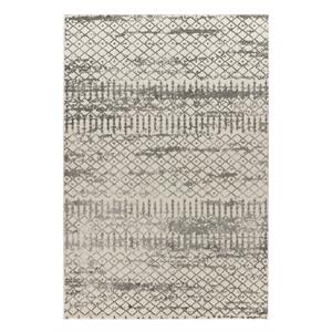 maz collection abstract geometric cream and gray area rug - 10' x 14'