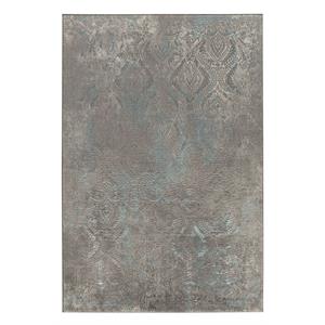 maz collection gray and blue distressed abstract area rug - 10' x 14'