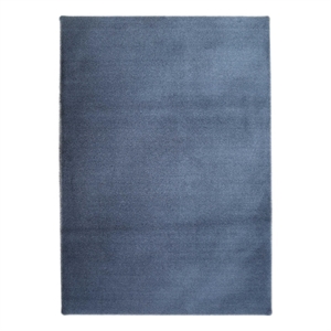 emma collection solid thick blue area rug 5x7