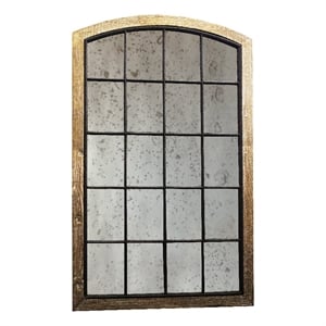 Moti Syracuse 73&quot High Antique Farmhouse Solid Wood Mirror in Brown