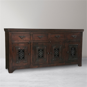 Moti Durango 72&quot 4-Drawer and 4-Door Traditional Solid Wood Buffet in Brown