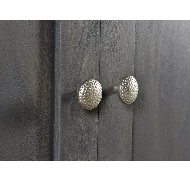 Carmenita Sideboard in Farmhouse Gray Finish on Solid Wood with Nickel Pulls